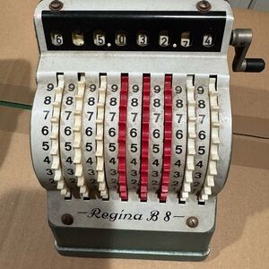 2 Regina 7 and B8 Vintage Mechanical adding machine